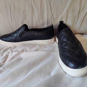 Black Quilted Boat Shoes